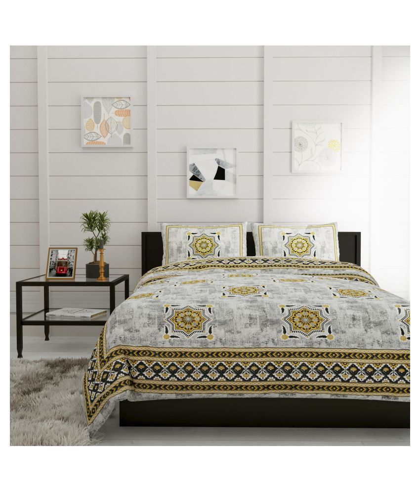 Urban Cotton Single Bedsheet with 2 Pillow Covers ( 108 cm x 108 cm