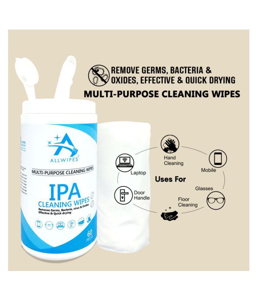 ALLWIPES IPA Multipurpose Cleaning Dirt, Germs, Bacteria and Viruses