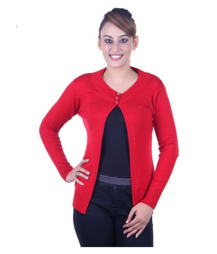     			Ogarti Acrylic Shrugs - Red