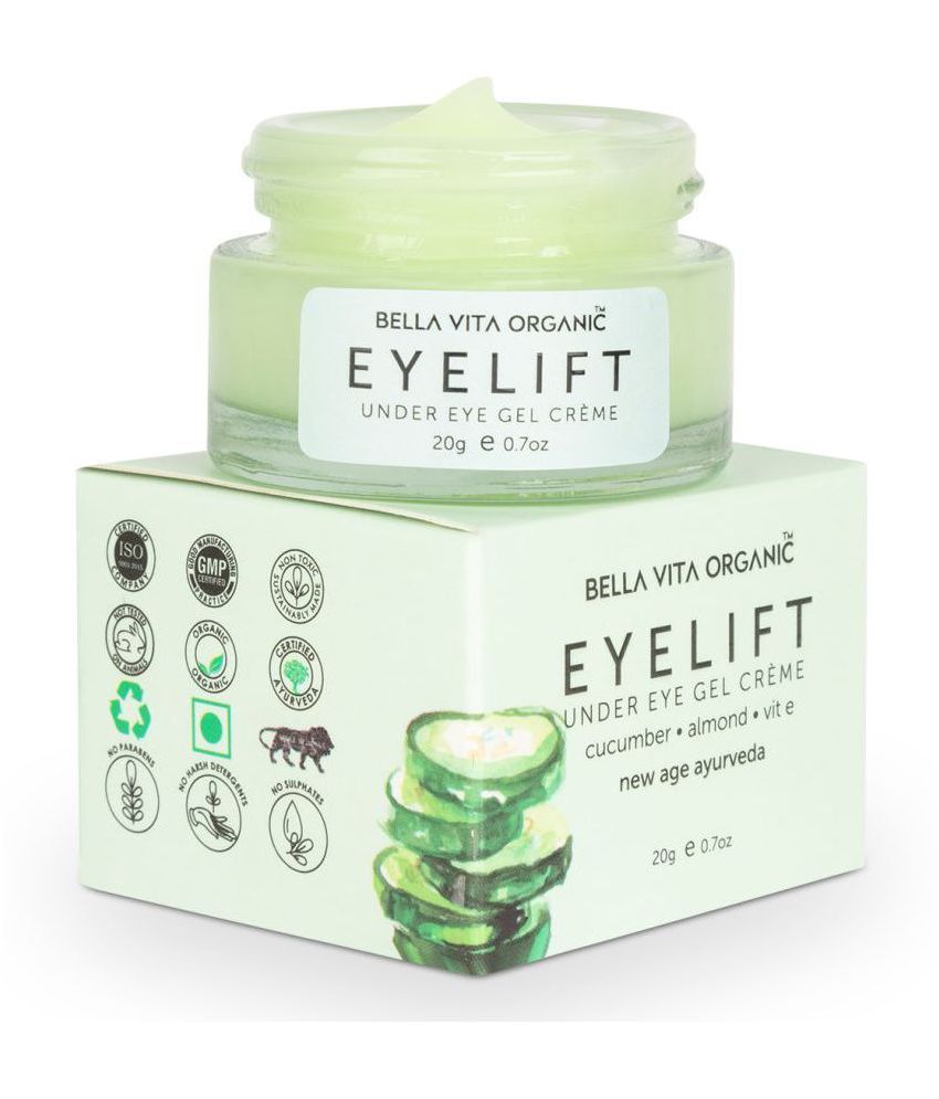 Bella Vita Organic EyeLift Under Eye Cream Gel for Dark Circles, Eye