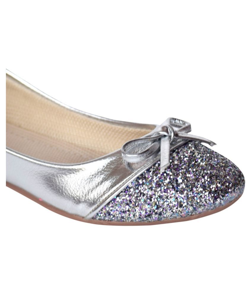 Footster Silver Ballerinas Price in India- Buy Footster Silver ...