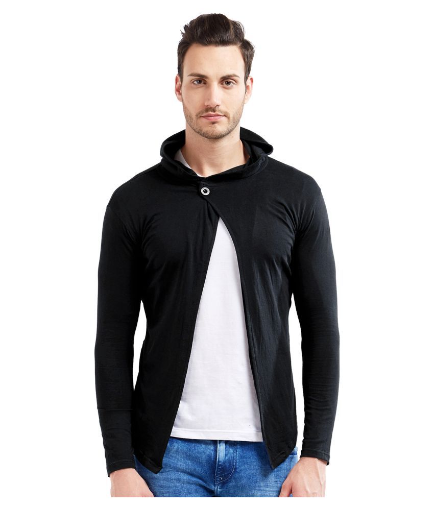 black hooded sweater mens