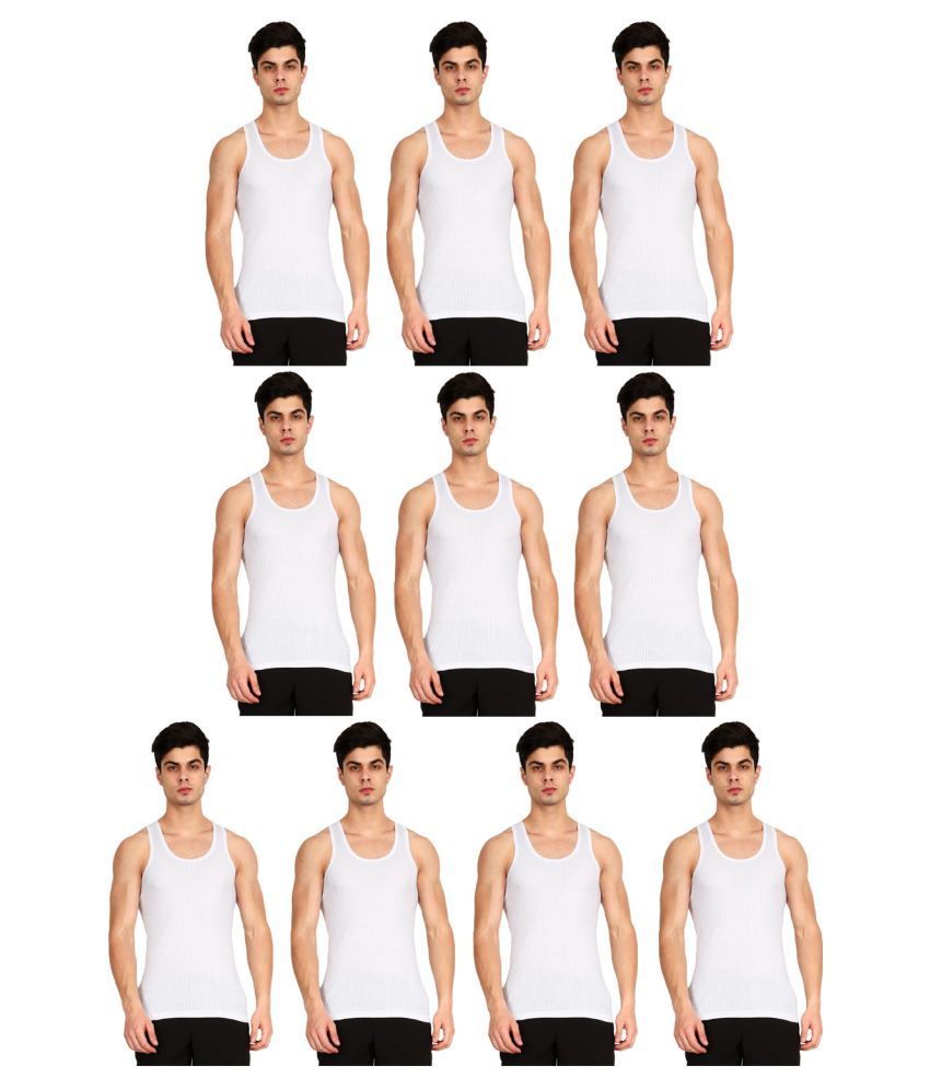     			Rupa Frontline White Sleeveless Vests