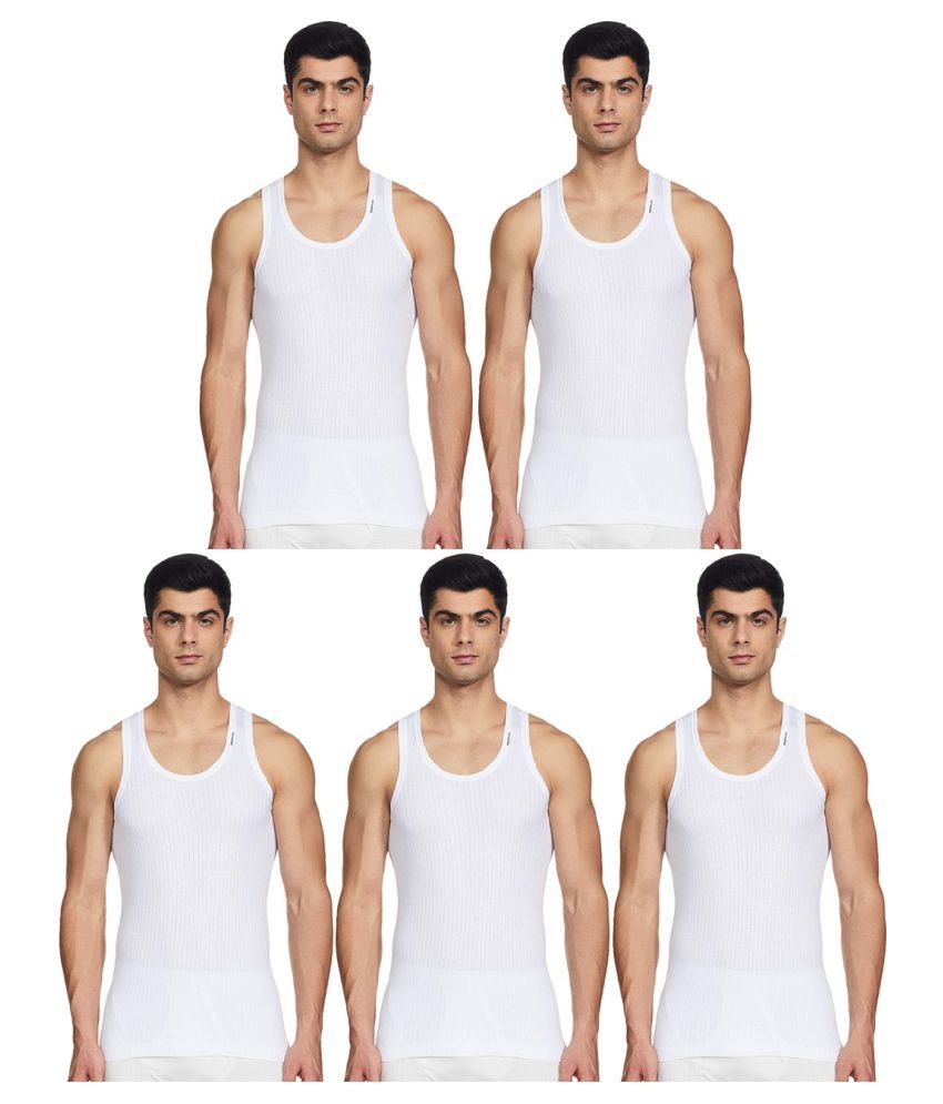     			Rupa Frontline White Sleeveless Vests