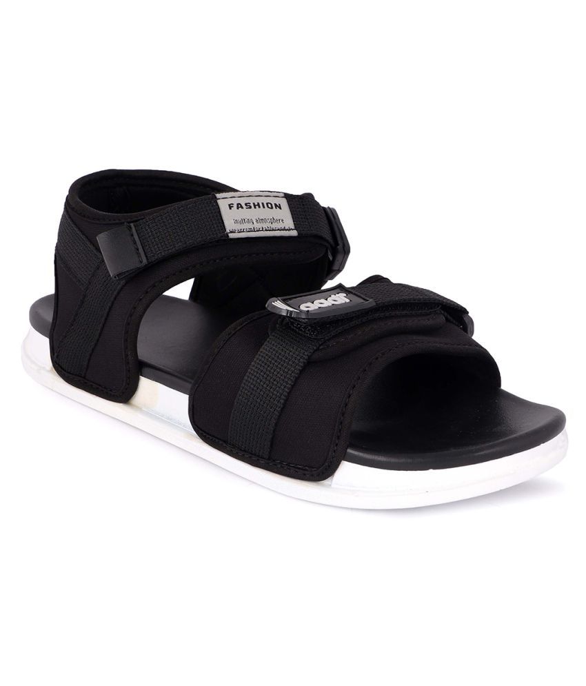 aadi men black sandals