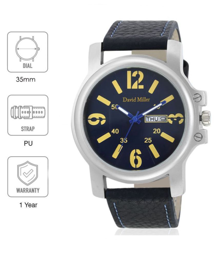     			David Miller DMRCM125 PU Analog Men's Watch