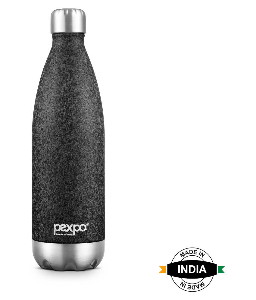     			Pexpo 750ml 24 Hrs Hot and Cold ISI Certified Flask, Electro Vacuum insulated Bottle (Pack of 1, Black)