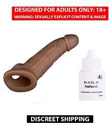 UMBO DRAGON TOTAL LENTH 9 INCHS SOLID 2 INCHS SILICON PLATINUM PLUS LONG REUSABLE EXTRA TIMING PENIS SLEEVE EXTENDER CONDOM WITH FREE LUBE