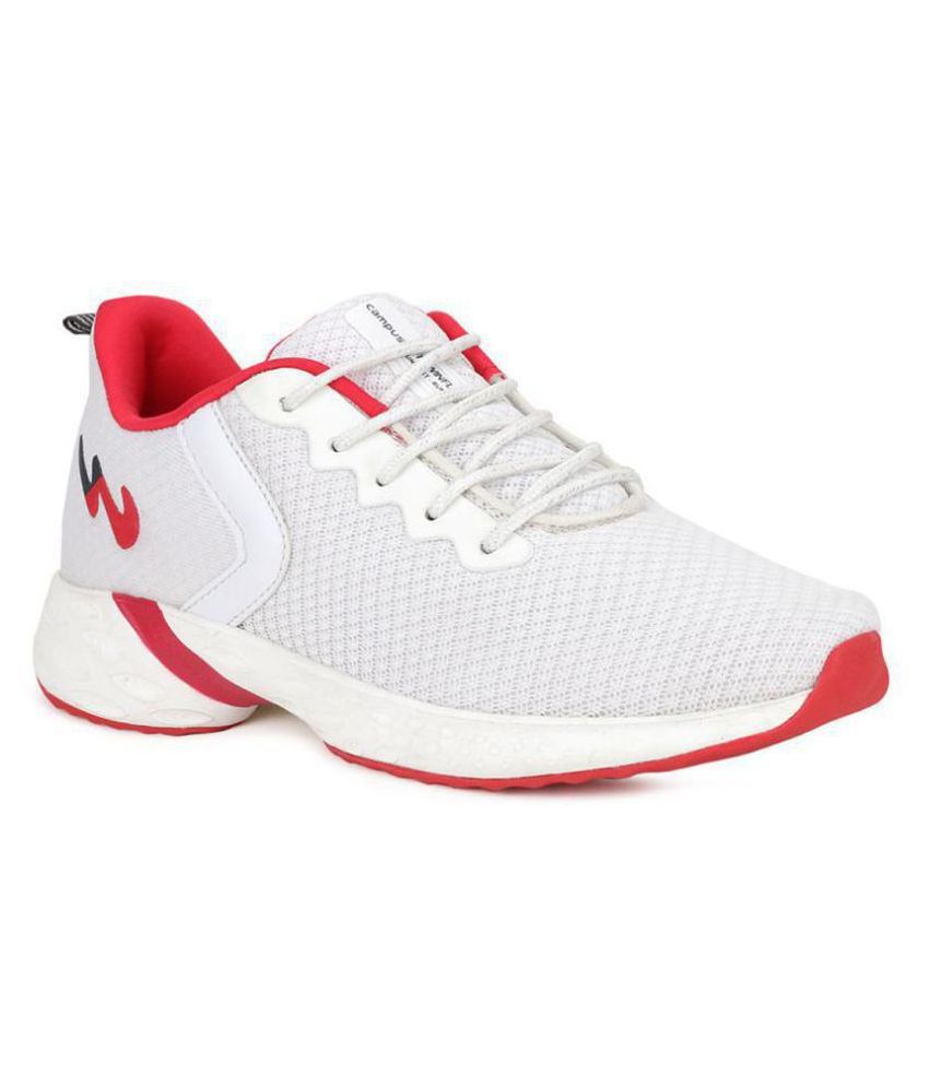     			Campus White Running Shoes
