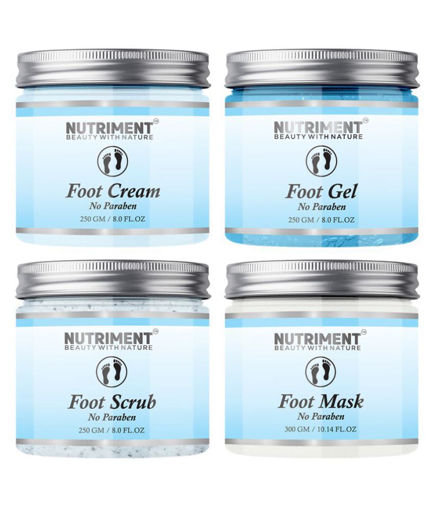 Nutriment Foot Scrub Gel Cream & Mask Facial Kit 300 g Pack of 4