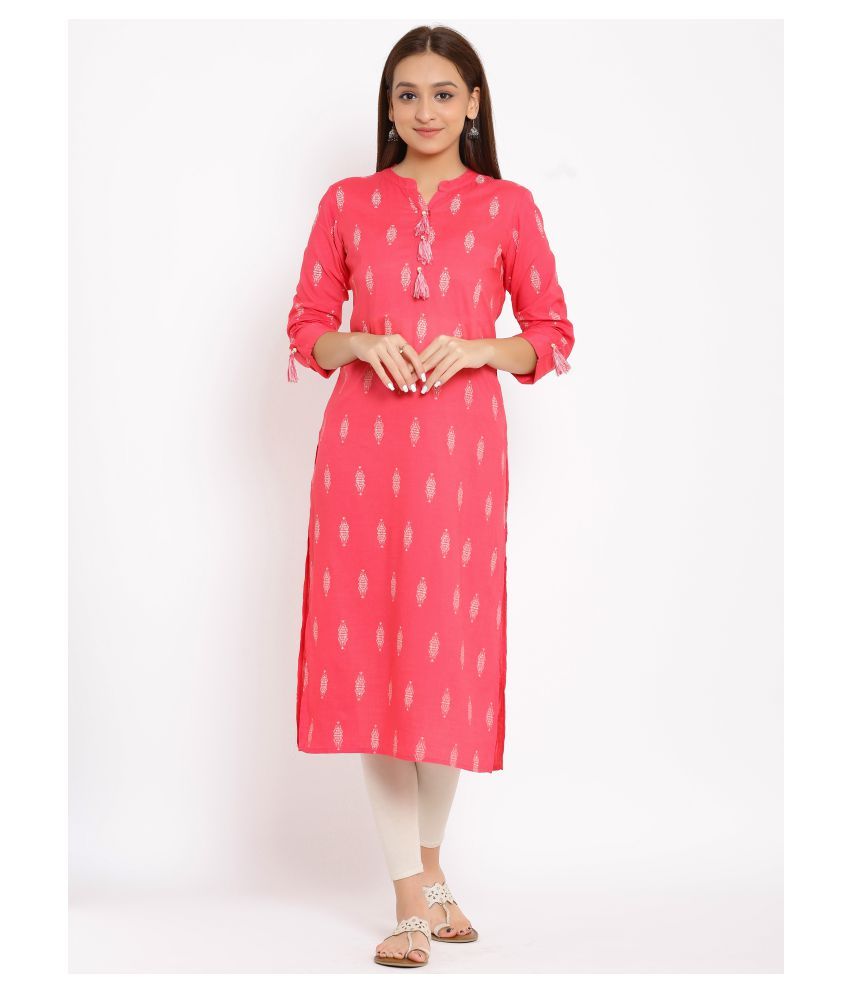     			SAART BUNAAI Multicolor Cotton Straight Kurti