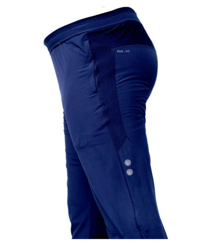 RANBOLT - Navy Blue Polyester Men's Sports Trackpants ( Pack of 1 )