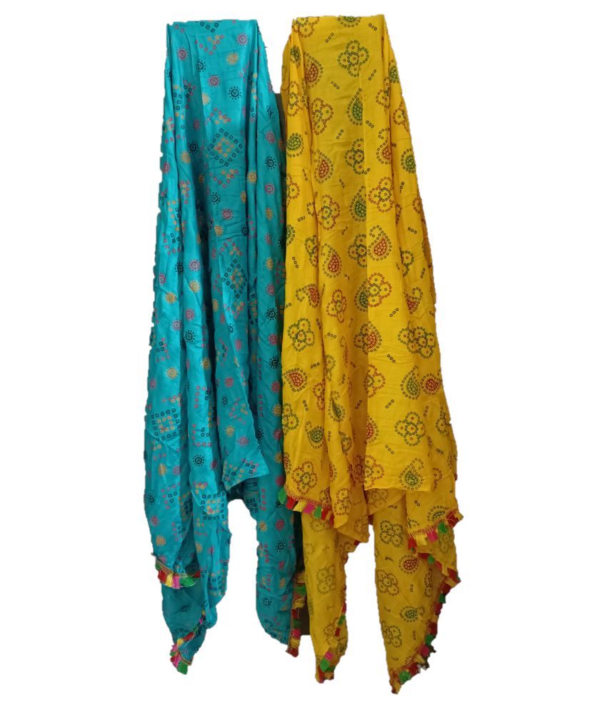 BBQSTYLE Blue Rayon Dupatta Price in India - Buy BBQSTYLE Blue Rayon ...