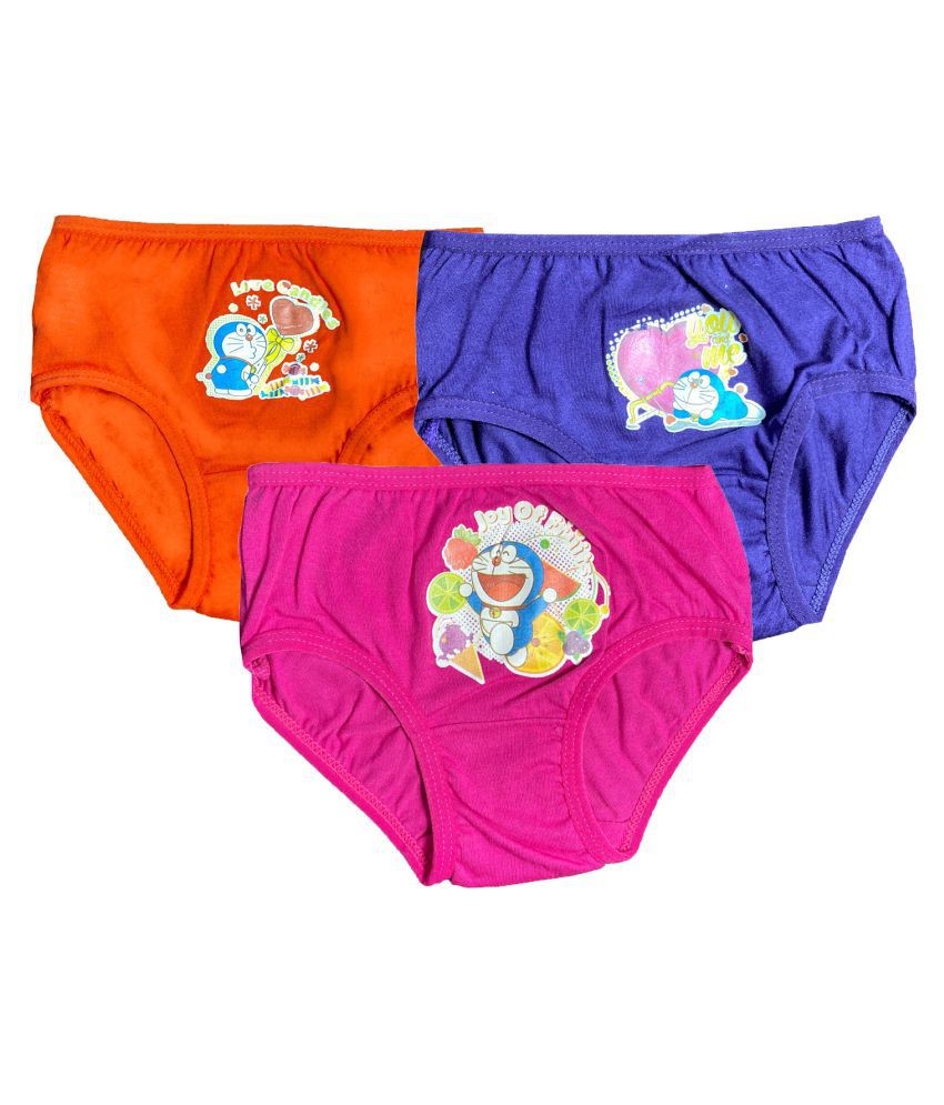 Girls and kids Doremon Printed Panties Pack of 3