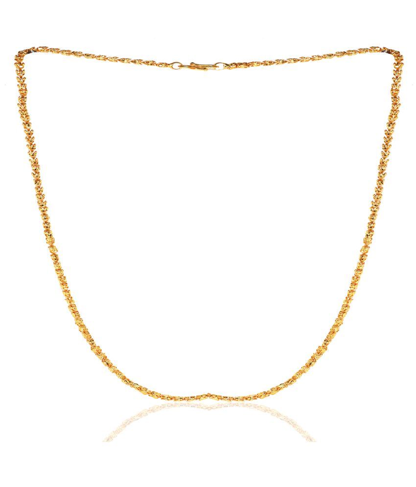 JIPPA Stylish Golden Chain Fashionable Round Fisher Gold Plated Chain