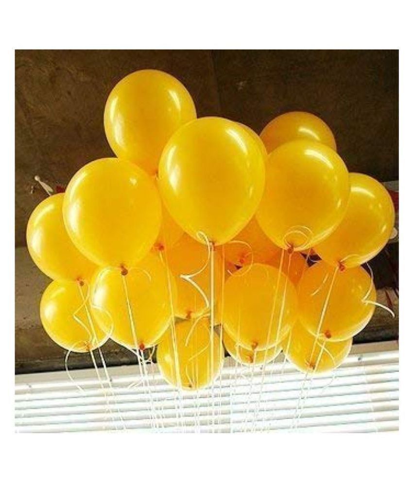     			GNGS Solid Anniversary Party Balloons (Yellow, Pack of 50)