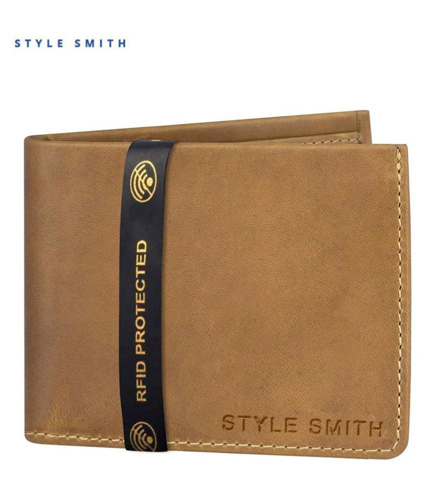     			Style Smith - Tan Leather Men's Regular Wallet ( Pack of 1 )
