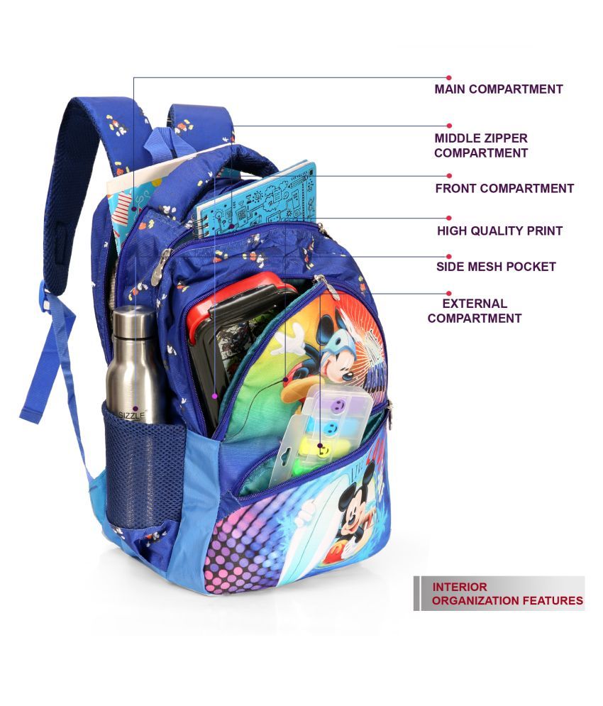 Disney Blue School Bag for Boys & Girls Buy Online at Best Price in