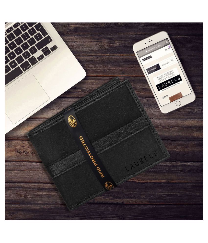     			Laurels Leather Black Casual Regular Wallet