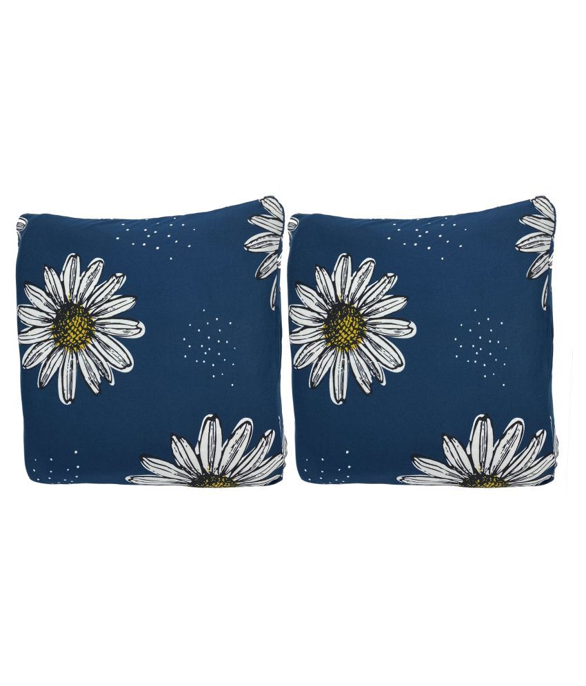     			House Of Quirk Set of 2 Polyester Cushion Covers 40X40 cm (16X16)