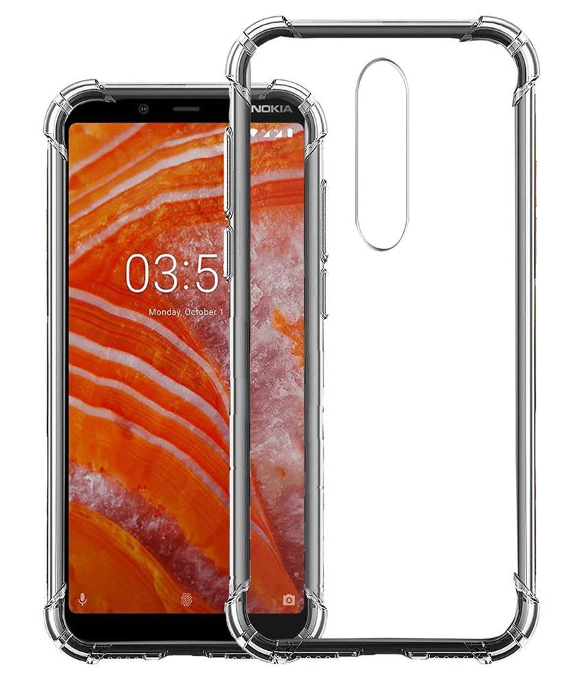     			Nokia 3.1 Plus Bumper Cases Megha Star - Transparent Premium Transparent Case