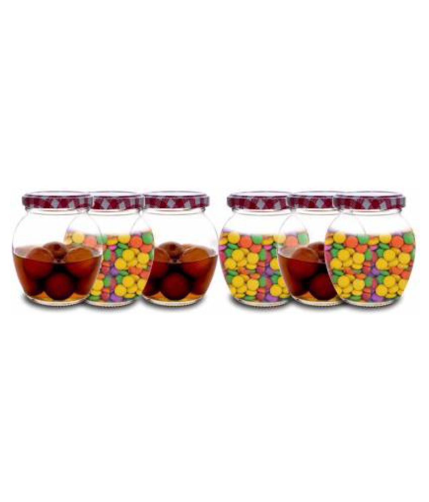     			CROCO JAR Glass Spice Container Set of 8 400 mL