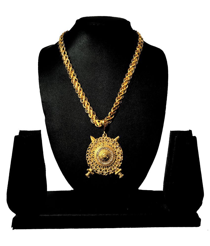     			KRIMO GOLD PLATED PENDANT AND CHAIN FOR MEN OR BOYS-100389