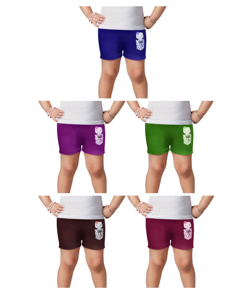    			Dixcy Slimz - Multi Cotton Girls Bloomers ( Pack of 5 )