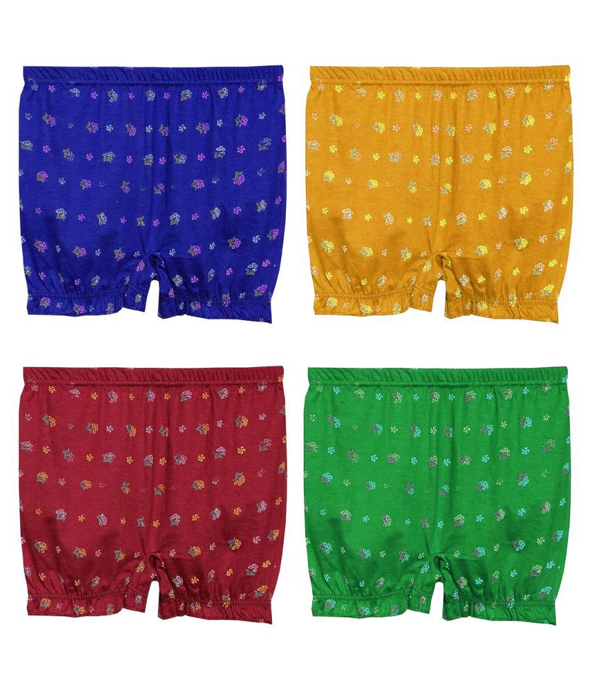 Dixcy Josh Cotton Printed Multicolour Inner Bloomers for Kids/Boys/Girls - Pack of 4