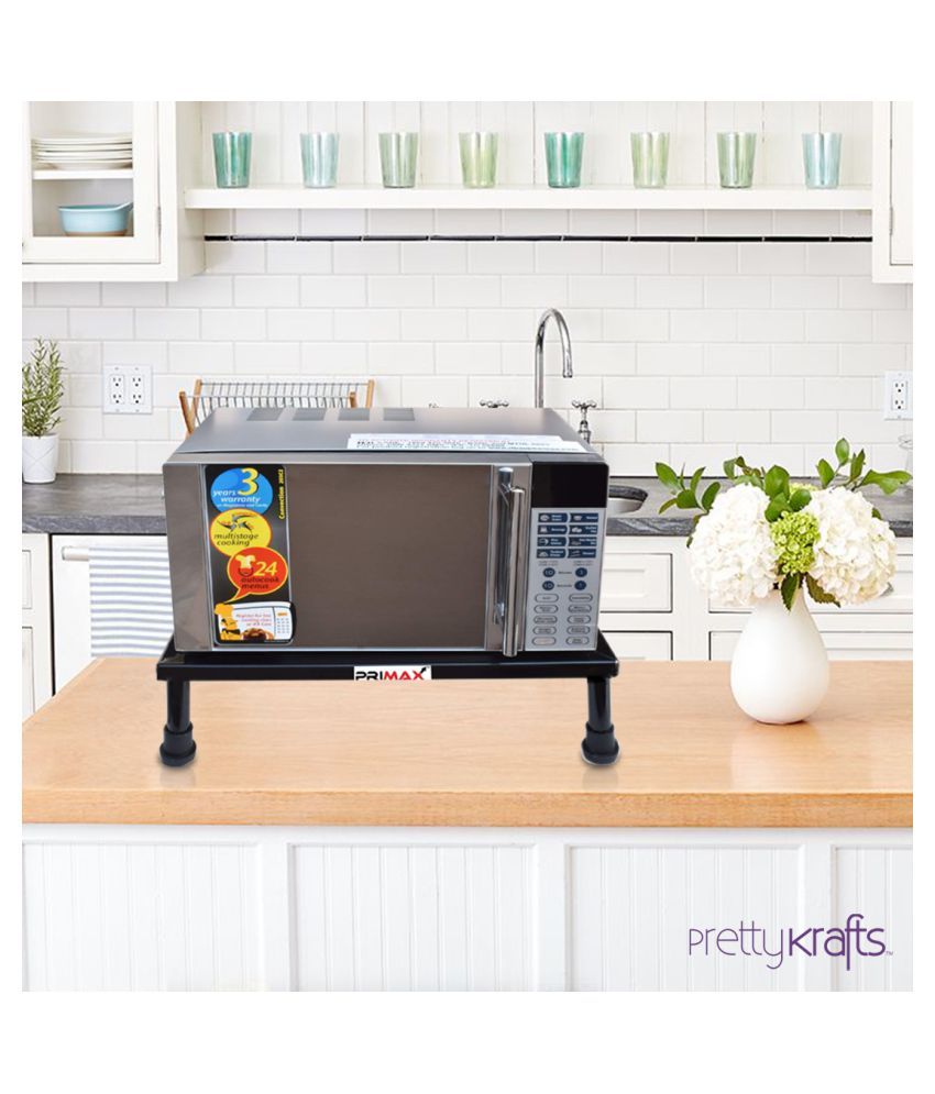 PrettyKrafts Heavy Gi Metal Universal Microwave Oven Fix Stand for