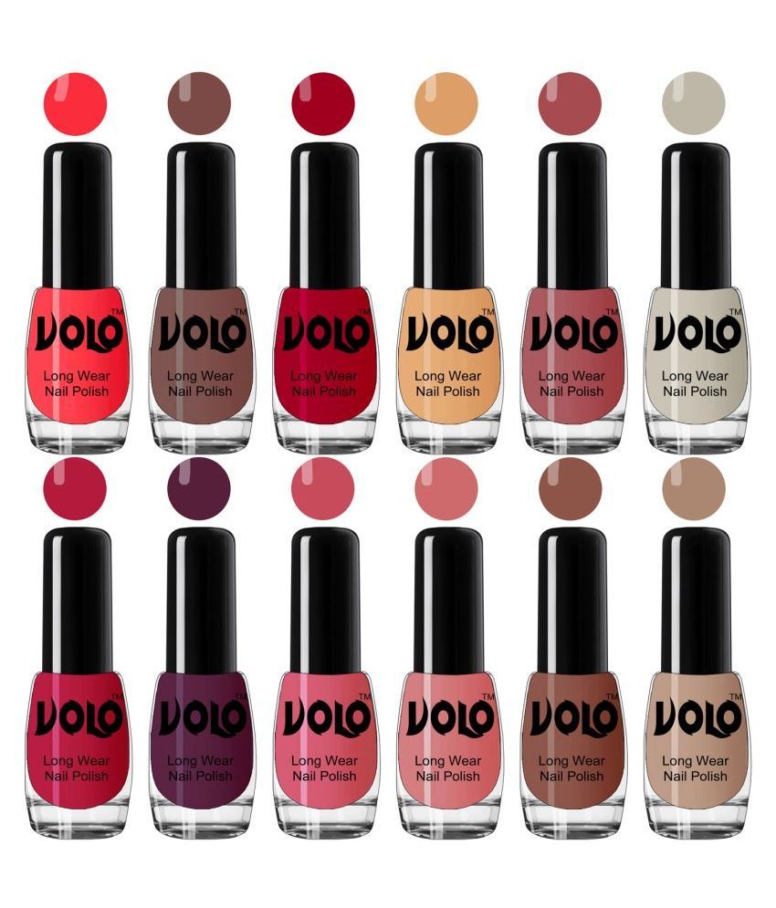     			VOLO True Wear High Gloss Impresso Nail Polish Sets of 12  Multi Glossy 60 mL