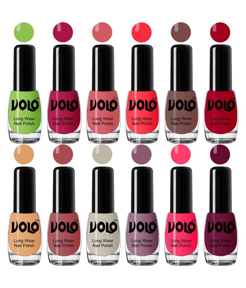     			VOLO True Wear High Gloss Impresso Nail Polish Sets of 12  Multi Glossy 60 mL