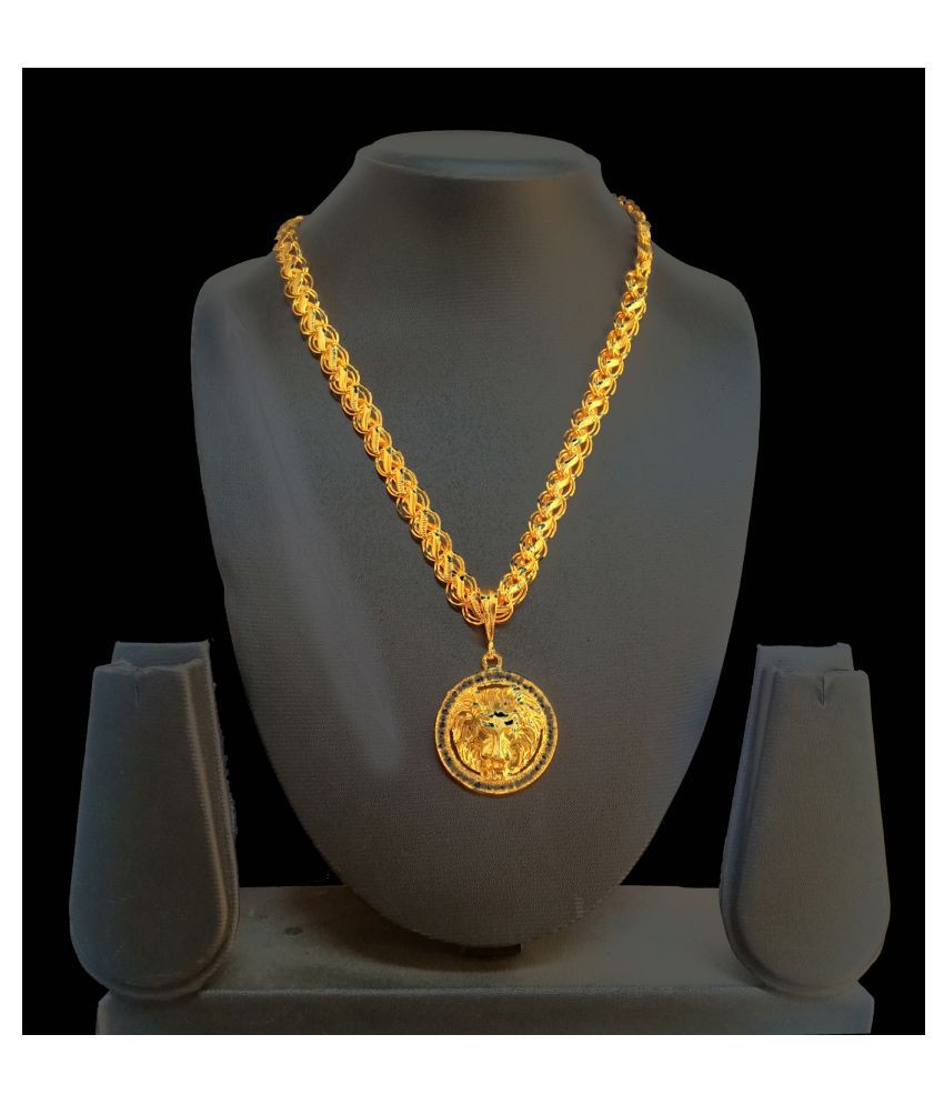     			KRIMO GOLD PLATED PENDANT AND CHAIN FOR MEN OR BOYS-100363