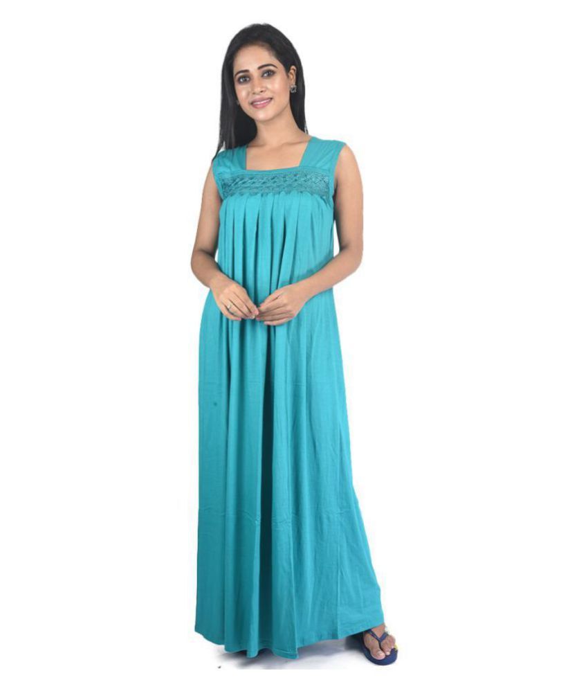     			PIYALI'S CREATION WOMEN'S Hosiery Nighty & Night Gowns - Blue