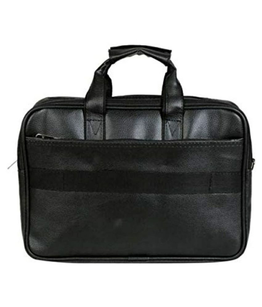 Unikart Black Leather Office Bag Buy Unikart Black Leather Office Bag Online at Low Price