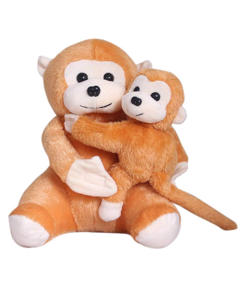     			Tickles Mother Monkey with Baby Monkey Soft Stuffed Animal Plush Toy for Girls Boys Baby and Kids (Size: 28 cm Made in India)