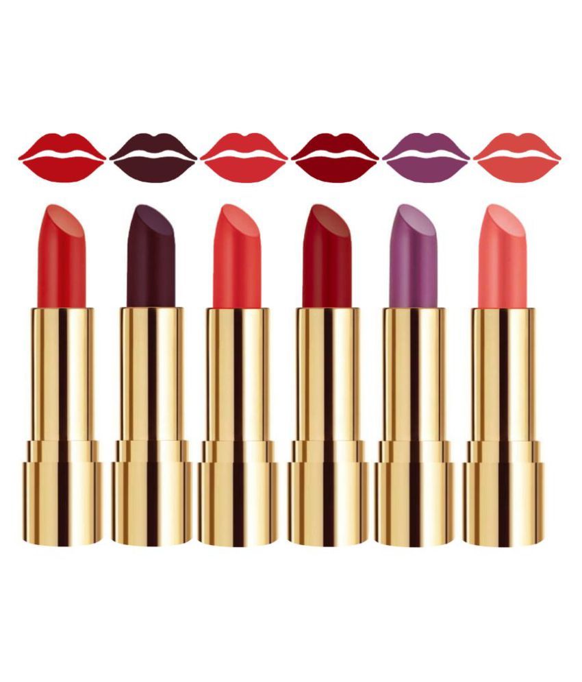     			Rythmx Daily Wear Bold Color Payoff Lipstick Creme Matte Multi Pack of 6 24 g