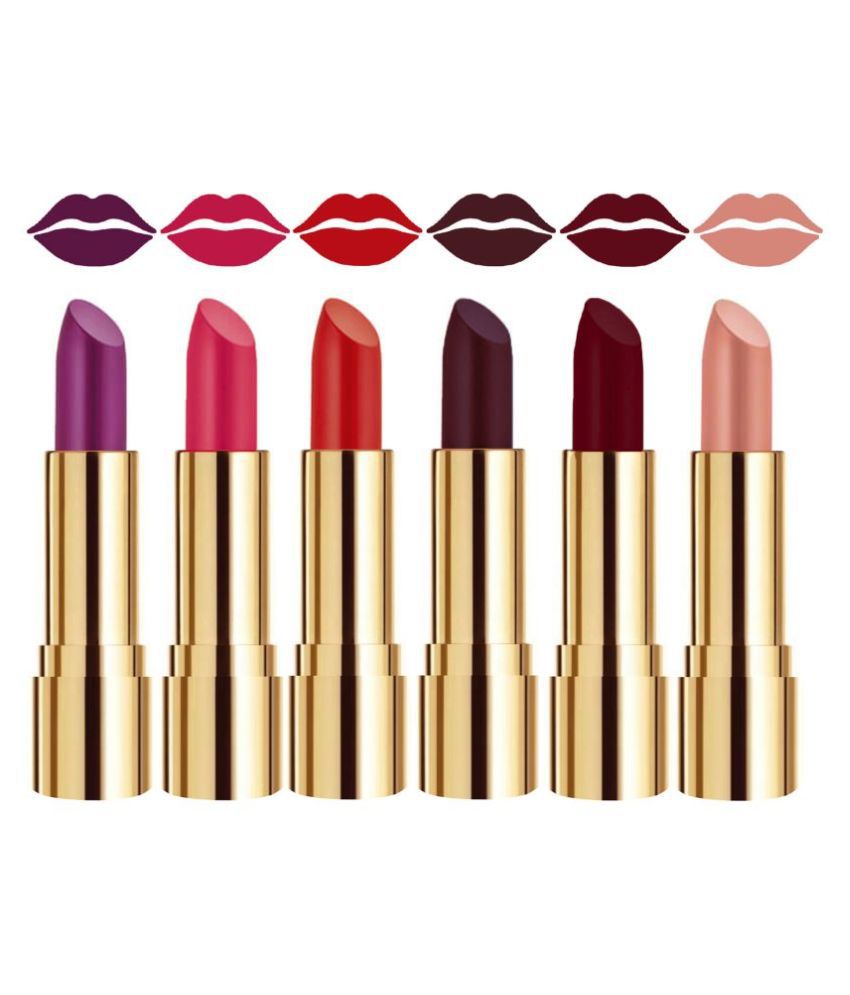    			Rythmx Daily Wear Bold Color Payoff Lipstick Creme Matte Multi Pack of 6 24 g