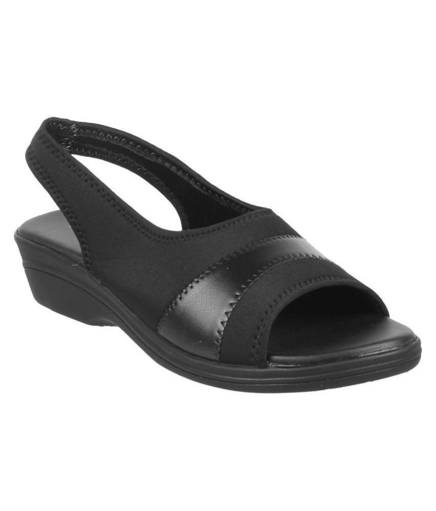 black walking flats