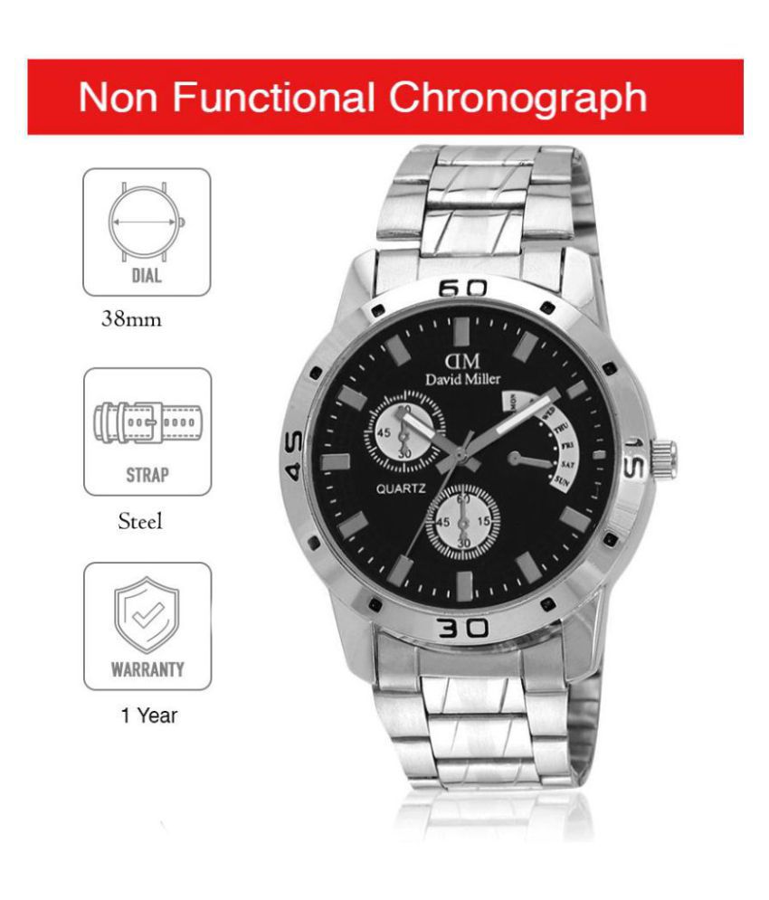     			David Miller DMRCM127 Metal Non-Functional Chronograph Men's Watch