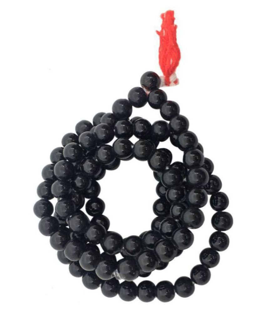     			Ever Forever Kali Hakik Mala / Black Agate (108+1) Beads Rosary For Chanting & Wearing