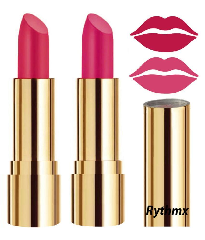     			Rythmx Pink,Purple Matte Creme Lipstick Long Stay on Lips Multi Pack of 2 8 g