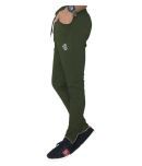 Forbro Olive Green Polyester Lycra Trackpants Single