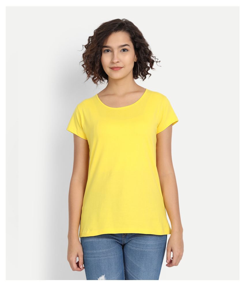     			Be Awara Cotton Yellow T-Shirts