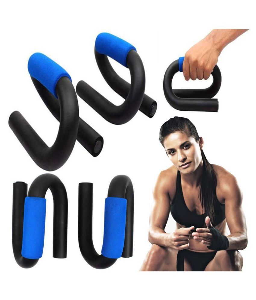 Push-up Bars Stands with Foam Handles Muscle Building S Shape Fitness Push-up Bars Push up Stand Bar for Home and Gym Fitness Slimming  Tummy Trimmer abs Exerciser for Chest Press