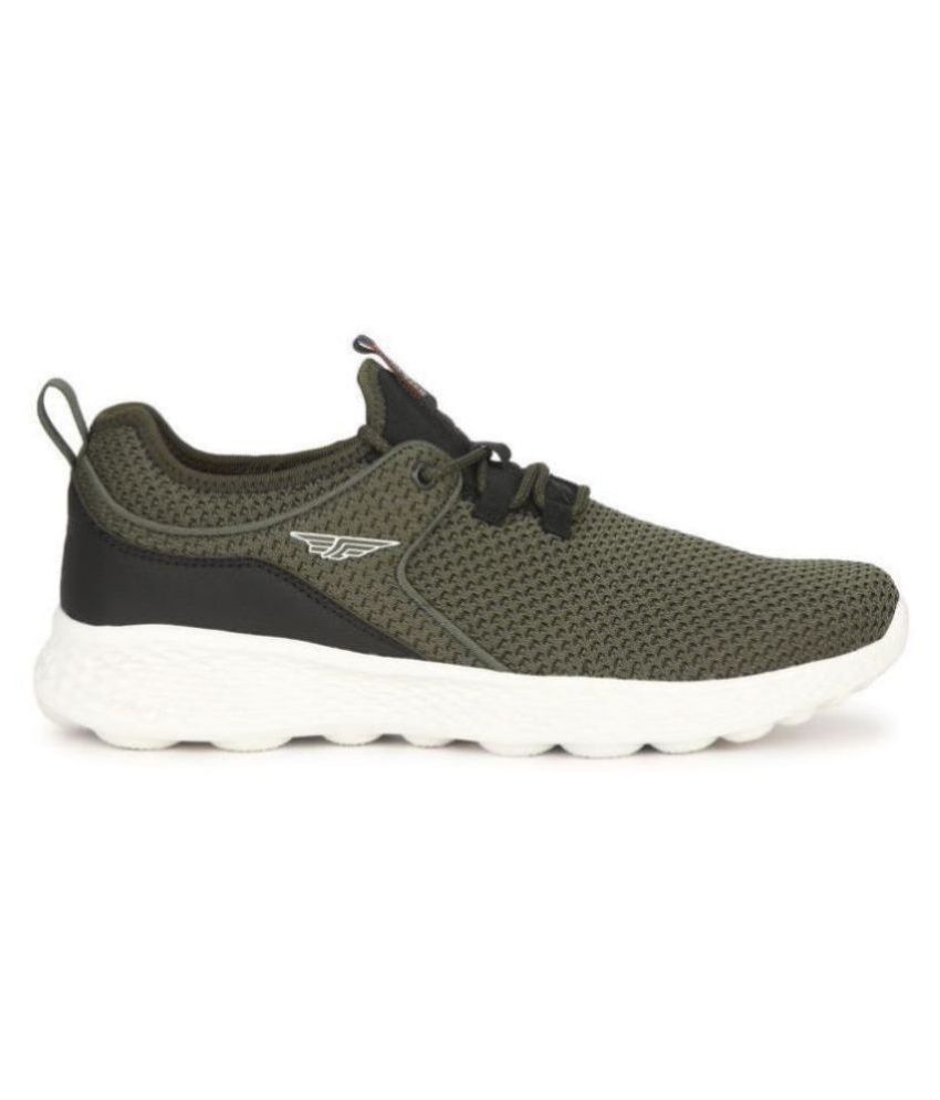 red tape men olive green mesh walking shoes