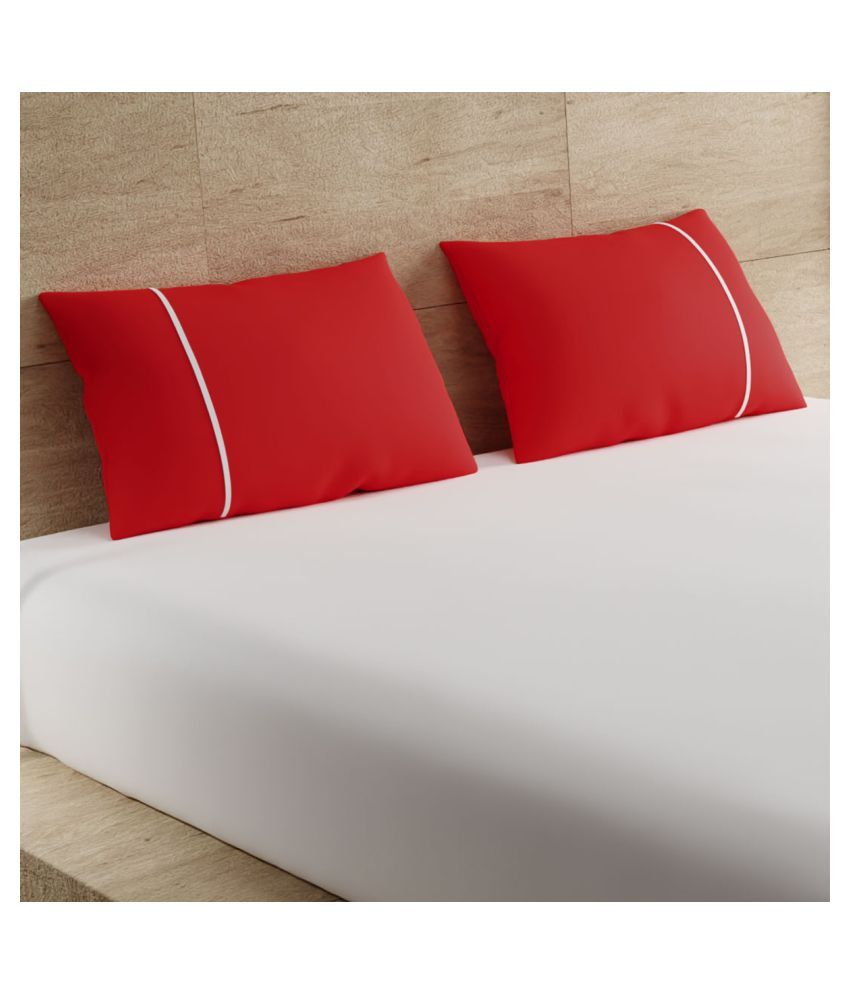 Stoa Paris White Cotton Queen Bedsheet with 2 Pillow Covers Buy