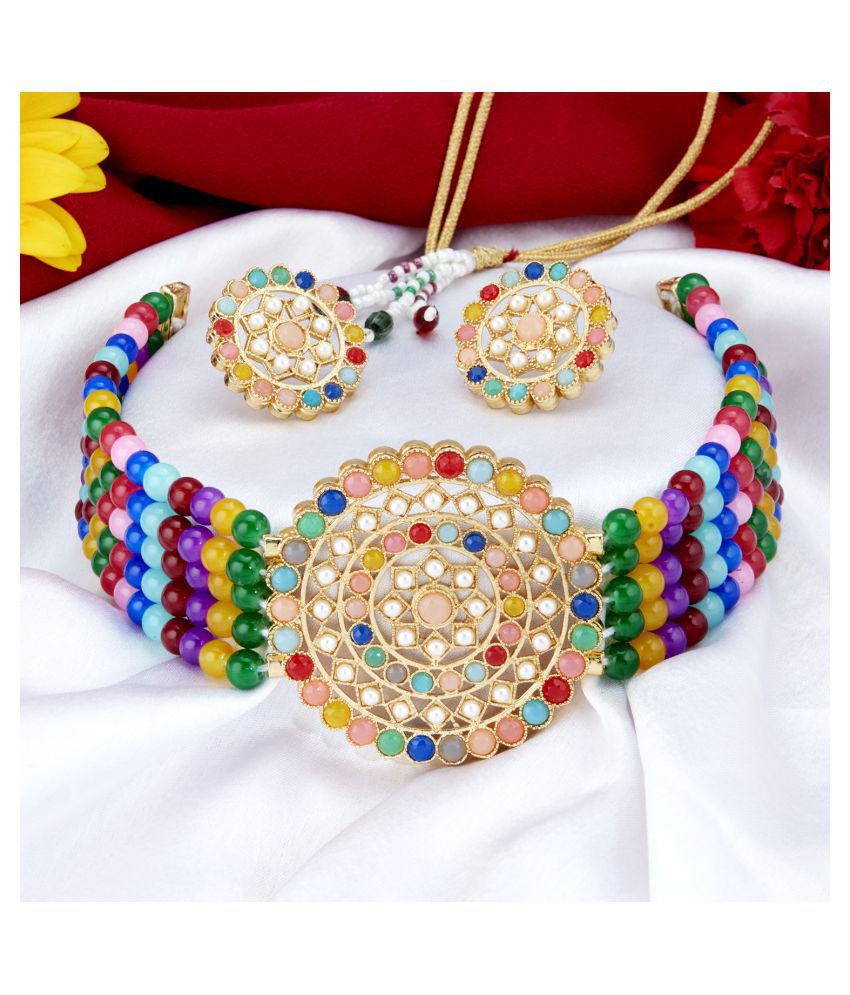     			Sukkhi Alloy Multi Color Traditional Necklaces Set Choker