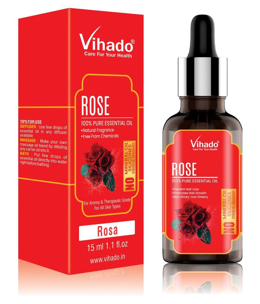     			Vihado Natural Rose Essential Oil 15 mL