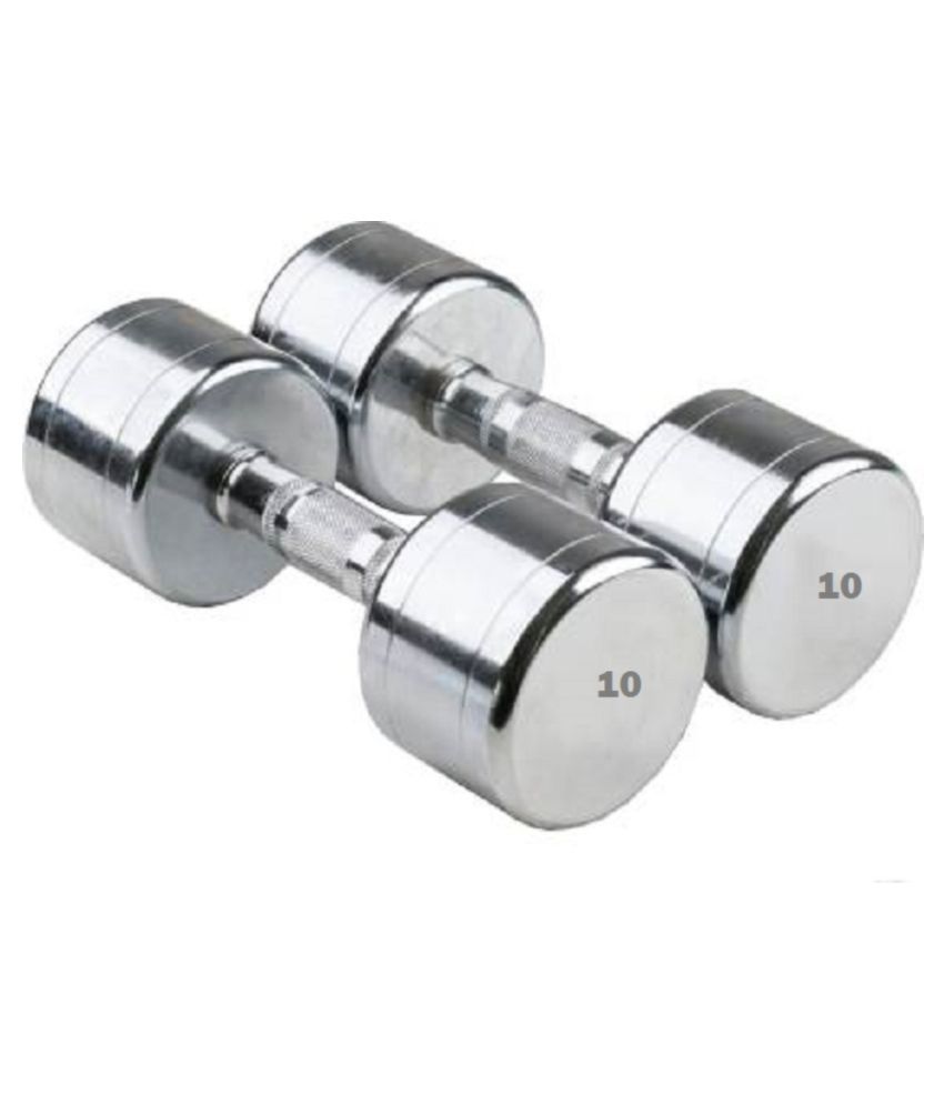 Kiraro Pair of 10KG X 2 Steel Dumbbells Fixed Weight Dumbbell 20 kg
